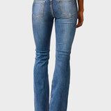 Andiara - Blugi Evazați Cu Talie Inaltă