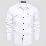 Ranulph - Cămașă bărbătească cu buzunare și mâneci lungi