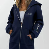 Angeleen - Jachetă Cu Glugă Si Fermoar