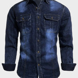 Florin - Cămașă din denim cu buzunare