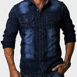 Florin - Cămașă din denim cu buzunare
