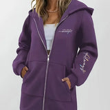 Angeleen - Jachetă Cu Glugă Si Fermoar