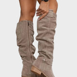 Noemi - Cizme Slouchy din piele de căprioară