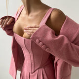 Grace | Set din Trei Piese cu Sacou cu Două Rânduri de Nasturi