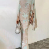 ALTHEA – COSTUM LARG IMPRIMAT ȘI STILAT