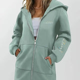 Angeleen - Jachetă Cu Glugă Si Fermoar