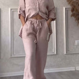 Fara | Set din Bumbac și In Luxe – Cămașă și Pantaloni