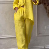 Fara | Set din Bumbac și In Luxe – Cămașă și Pantaloni